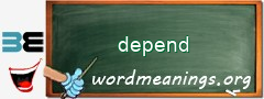 WordMeaning blackboard for depend